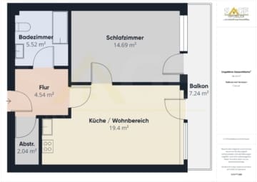 Charming 2-room appartment in St. Michael im Lungau - Grundrissplan