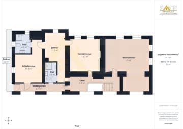 Traditionelles Bauernhaus, mit Bar & Sauna in Maishofen - Grundriss OG