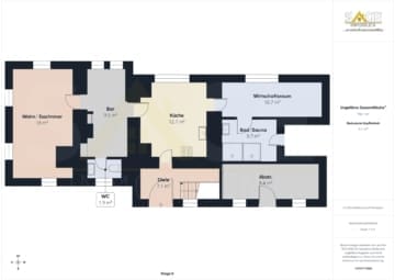 Traditionelles Bauernhaus, mit Bar & Sauna in Maishofen - Grundriss EG