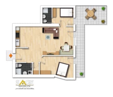 NEUER PREIS | Buy to let Apartment | Logenplatz über dem Wasserfall in Bad Gastein! - Grundriss
