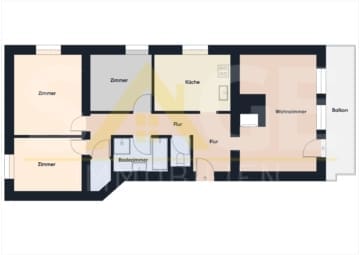 Sonnige 4- Zimmer Wohnung in Saalbach Hinterglemm - Grundriss